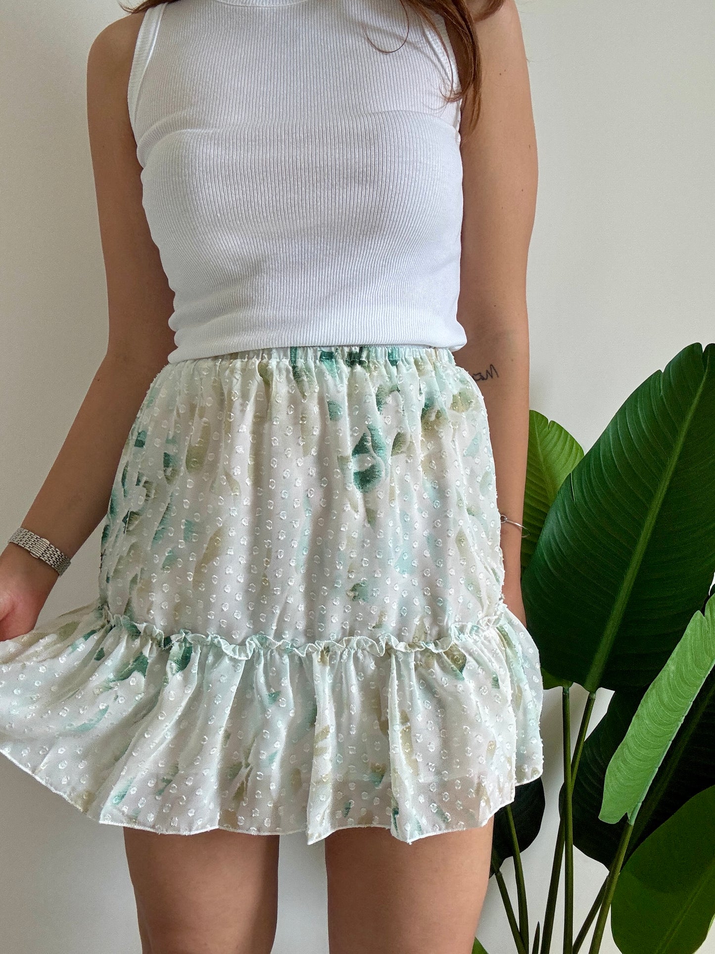 Gonnellina fantasia verde