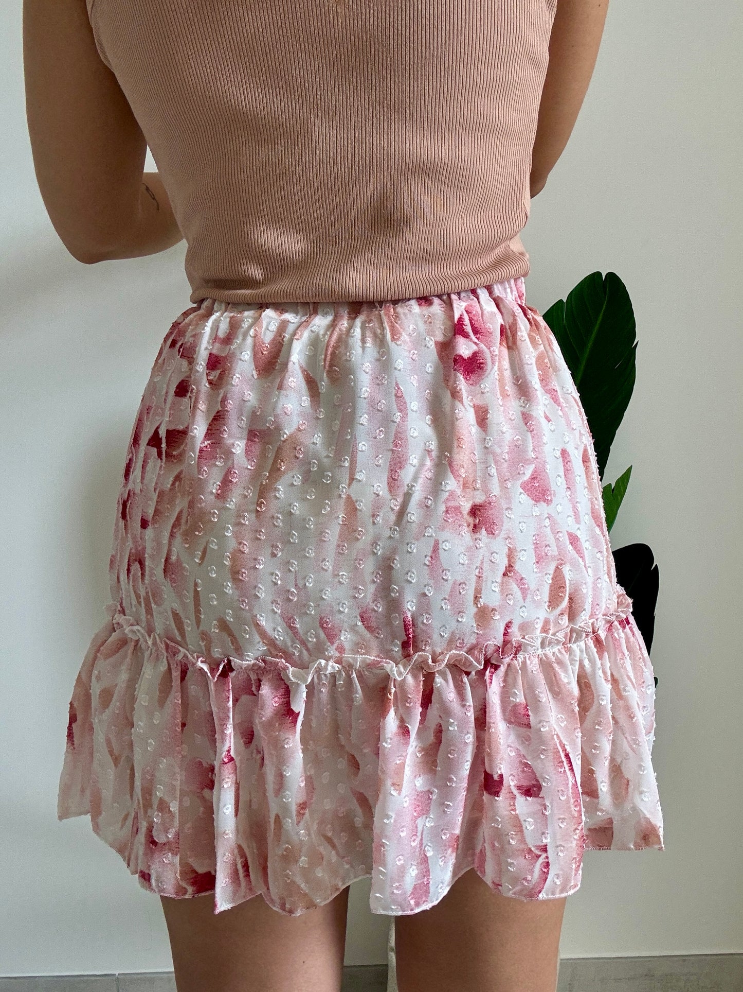 Gonnellina fantasia rosa
