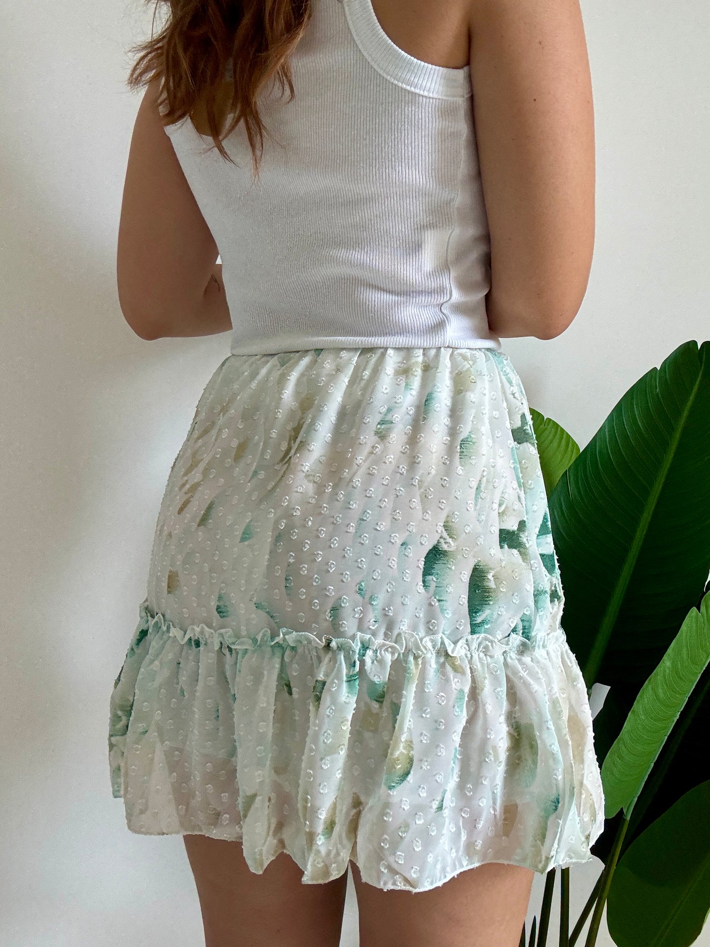 Gonnellina fantasia verde