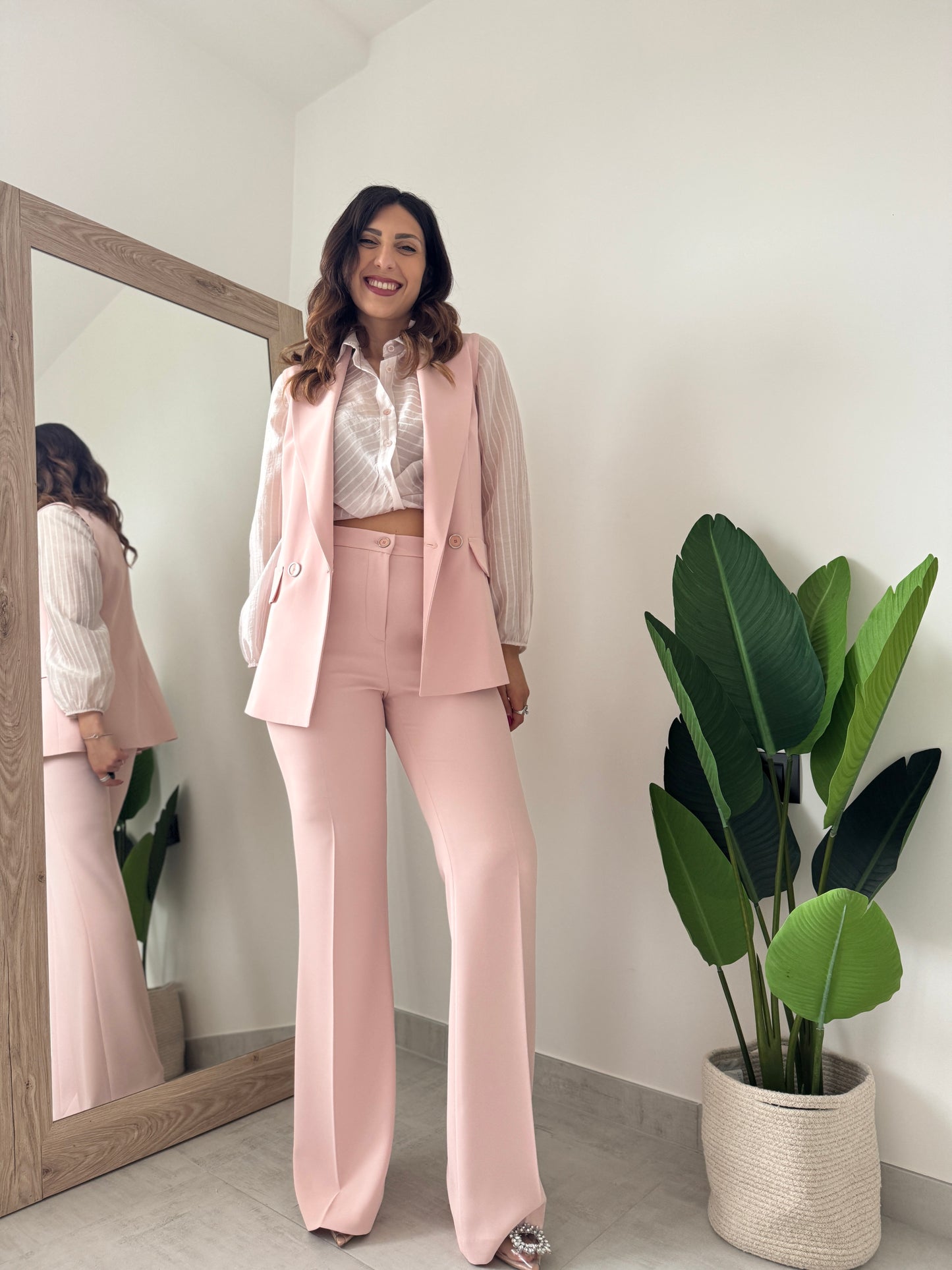 Gilet scivolato MYD rosa