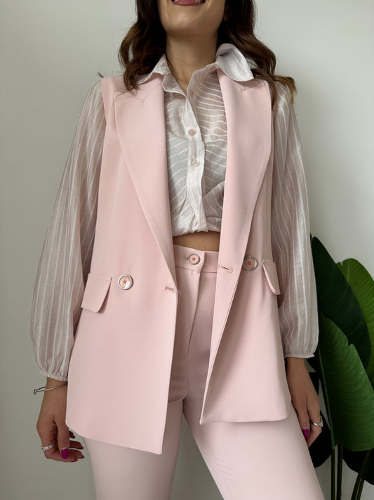Gilet scivolato MYD rosa