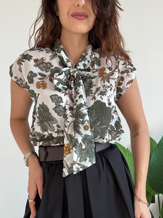 Camicia fiocco verde