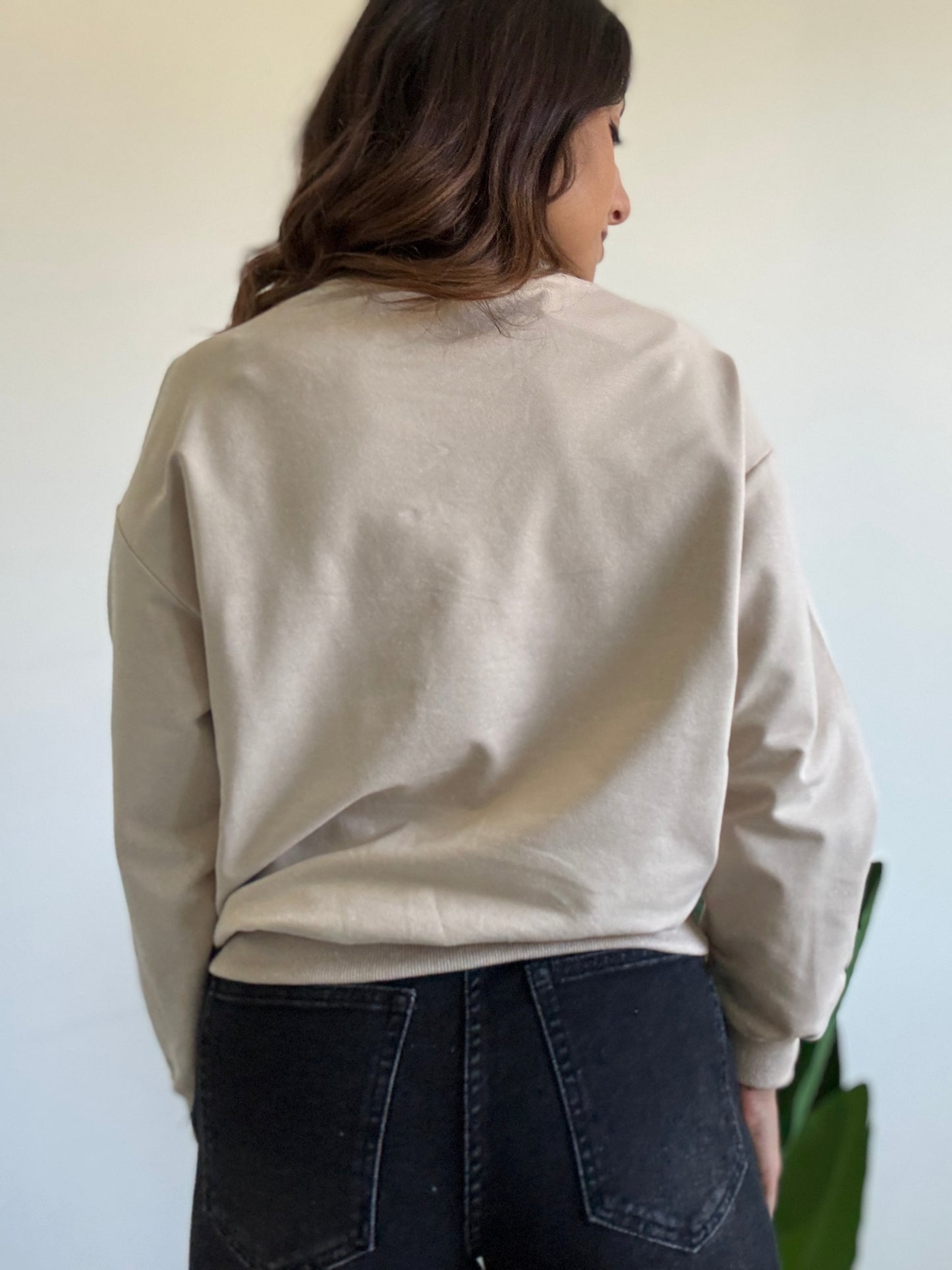 Felpa New York crema