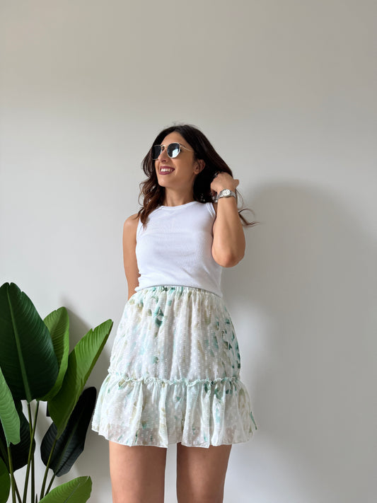 Gonnellina fantasia verde