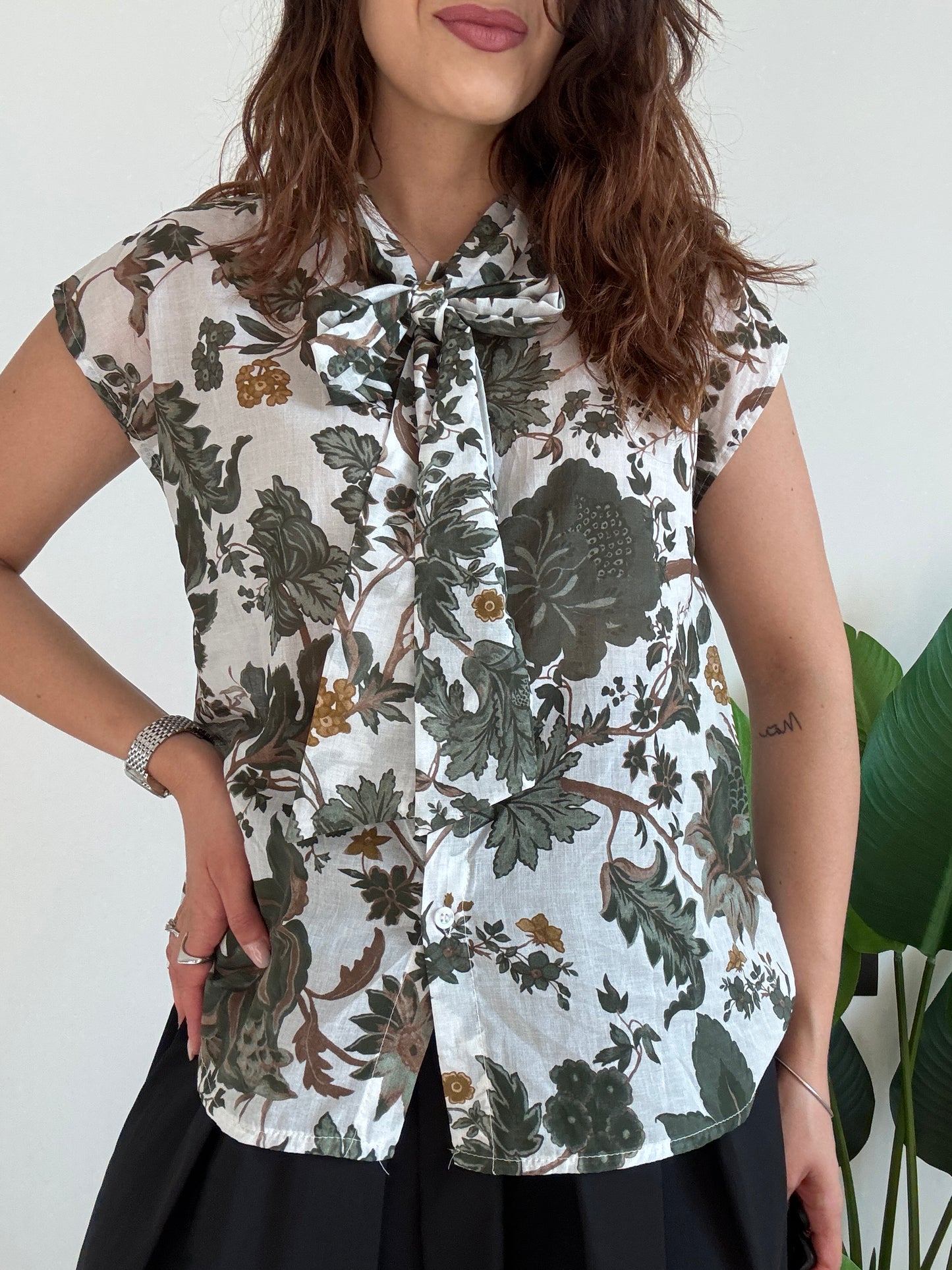 Camicia fiocco verde